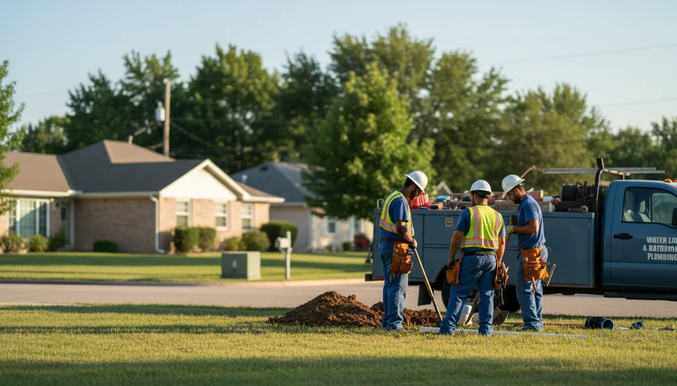 Residential water line and bathroom plumbing service in Scotland, GA
